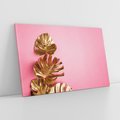 Obraz na płótnie 120x80 - Luksusowa Elegancja - złote, liście