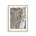 Plakat w ramie 30x40 - Spokój w Beżu - zdjęcie, naturalna tekstura - rama drewno