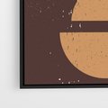 Obraz w ramie 50x70 - Impulsy Przestrzeni - mid century styl, nowoczesna grafika - rama czarna