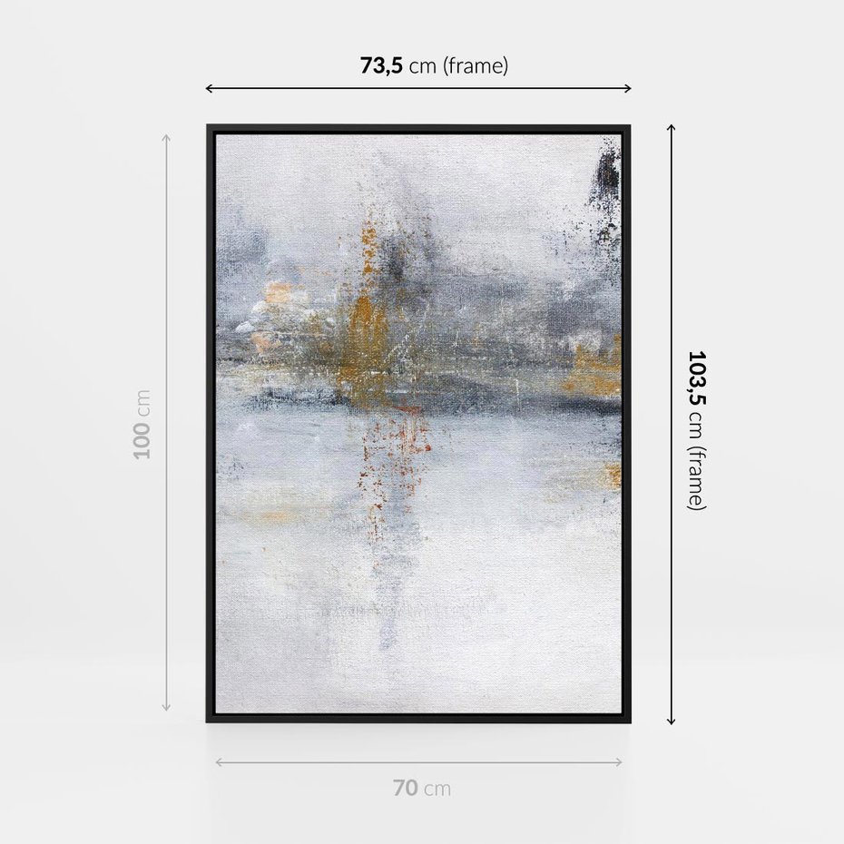 Obraz w ramie 70x100 - Kontrastujące Chaosy - abstrakcja, kontrast - rama czarna