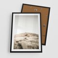 Plakat w ramie 50x70 - Wzgórze w Odcieniach Sepii - wzgórze, trawy - rama czarna