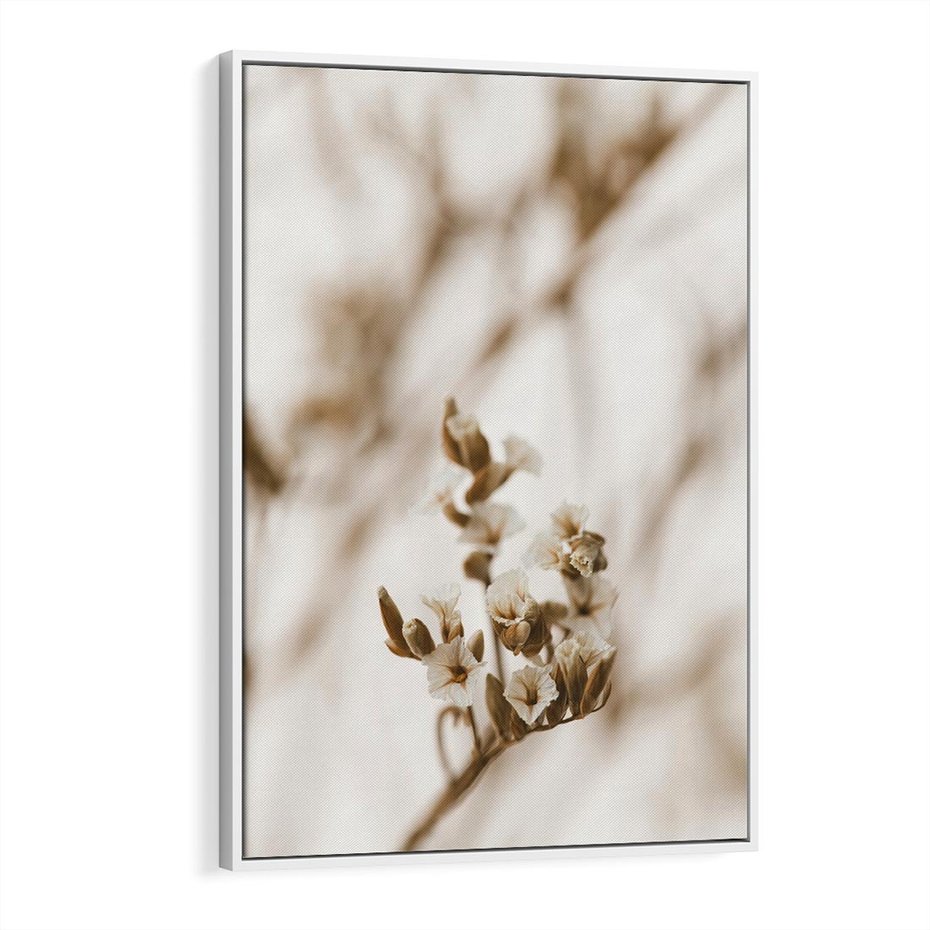 Obraz w ramie 50x70 - Kwiatowa suchość - kwiaty, susz - rama biała