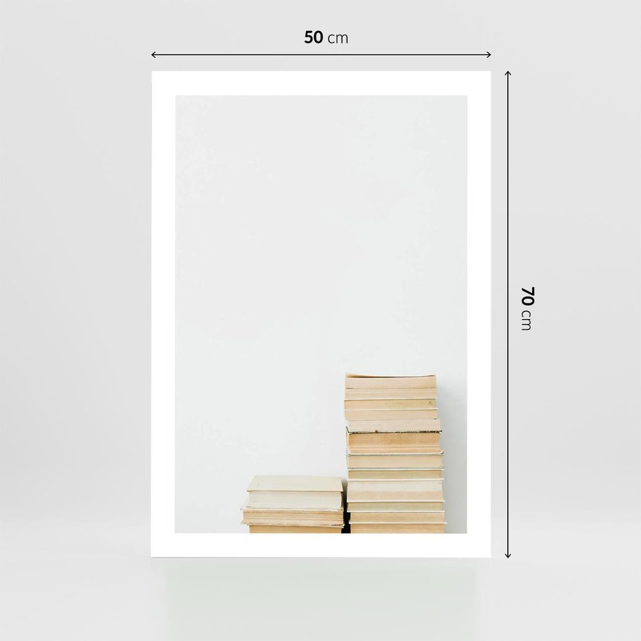 Plakat bez ramy 50x70 - Stos Zakurzonych Opowieści - stos książek, ksiązki na stosie