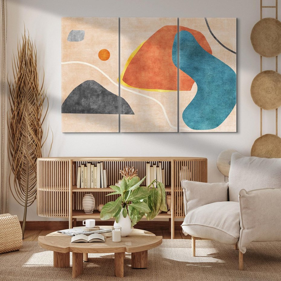 Obraz na płótnie 120x80 - Miedziana Ekspresja - abstrakcyjne kształty, plamy