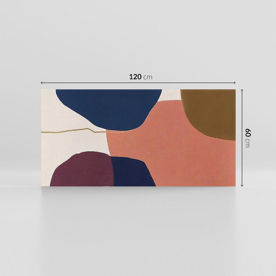 Obraz na płótnie 120x60 - Abstrakt Marsala - nieregularne plamy, kształty