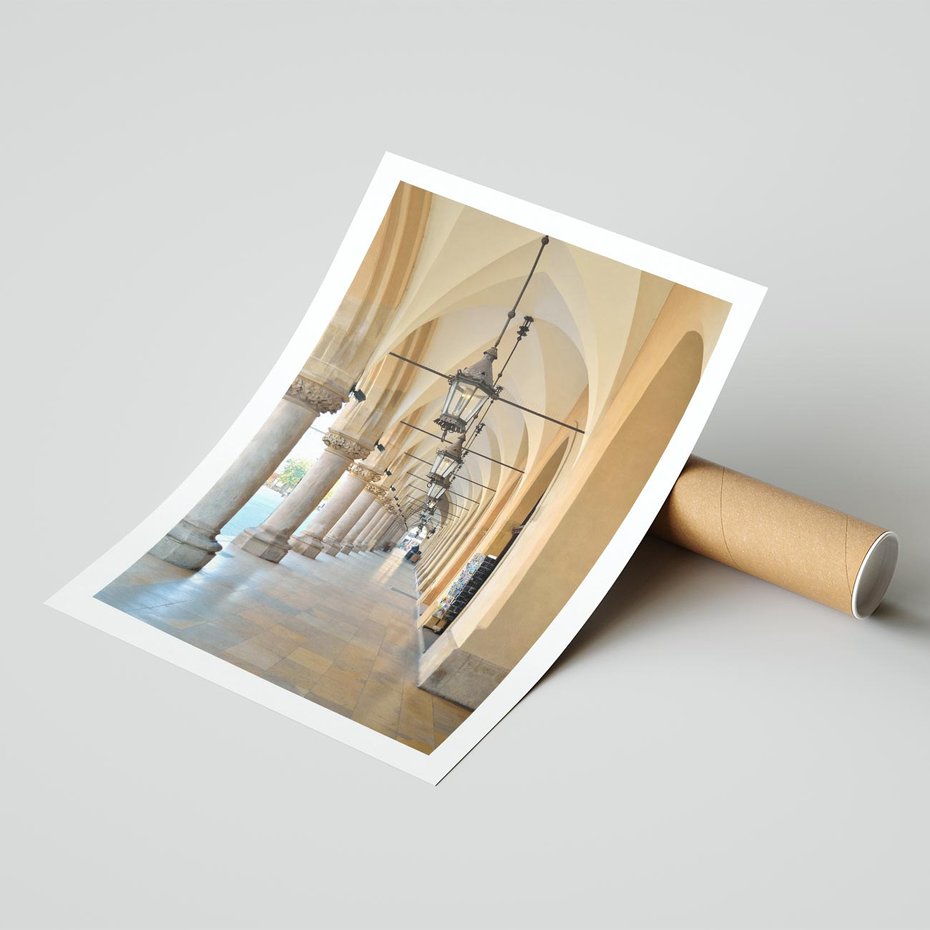 Plakat bez ramy 21x30 - Uliczka w perspektywie czasu - uliczka, perspektywa