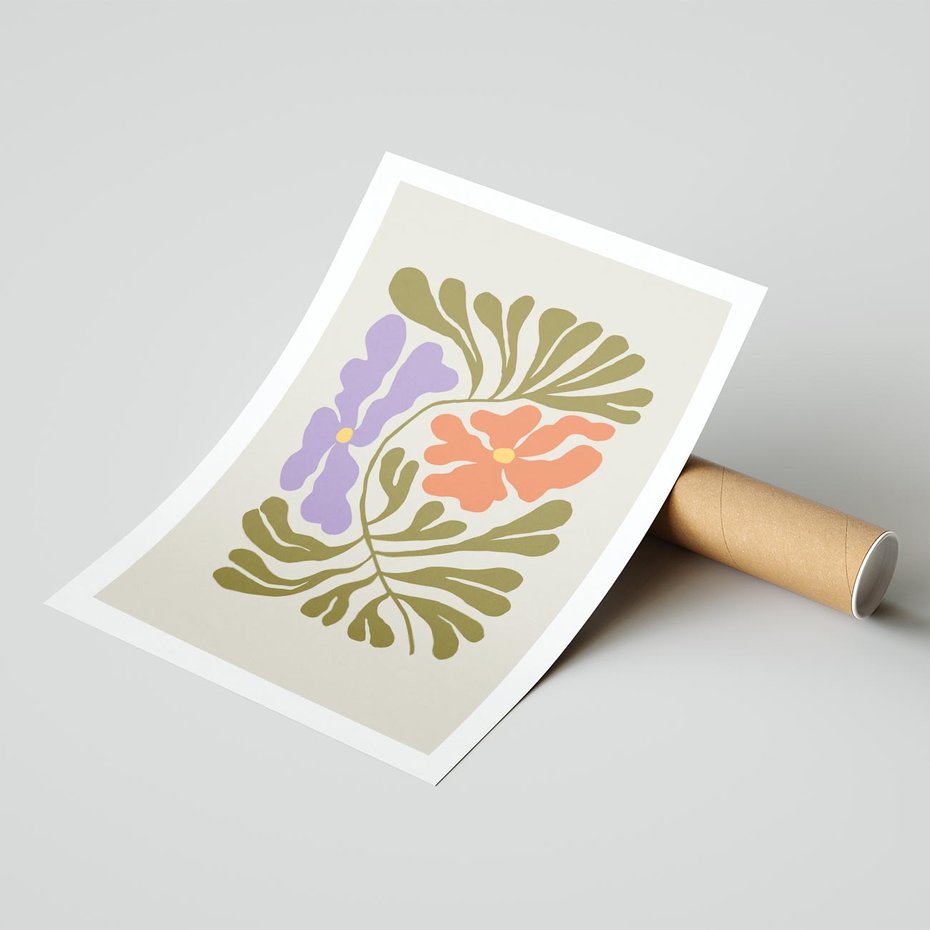 Plakat bez ramy 40x50 - Bezgraniczne Impresje - kwiaty, abstrakcja