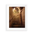 Plakat w ramie 40x50 - Perspektywa uliczki - uliczka, perspektywa - rama biała