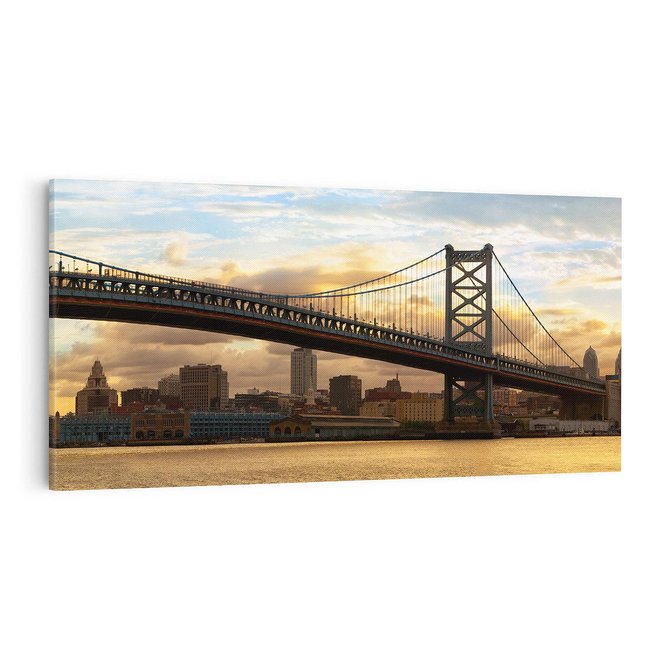 Obraz na płótnie 100x50 - Most w amerykańskim stylu - Philadelphia, most