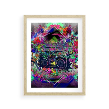 Plakat w ramie 40x50 - Harmonia Muzyki - grafika, muzyka - rama drewno