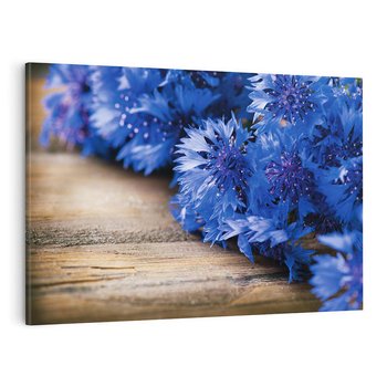 Obraz na płótnie 120x80 - Kwiatowy niebieski: Subtelność natury - kwiaty, niebieski