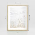 Plakat w ramie 40x50 - Jasna Delikatność: Fotografia Suchych Traw - suche trawy, jasna fotografia - rama drewno