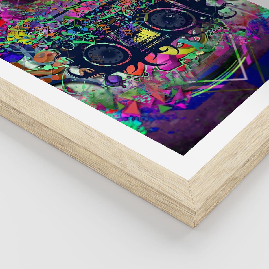 Plakat w ramie 50x70 - Harmonia Muzyki - grafika, muzyka - rama drewno