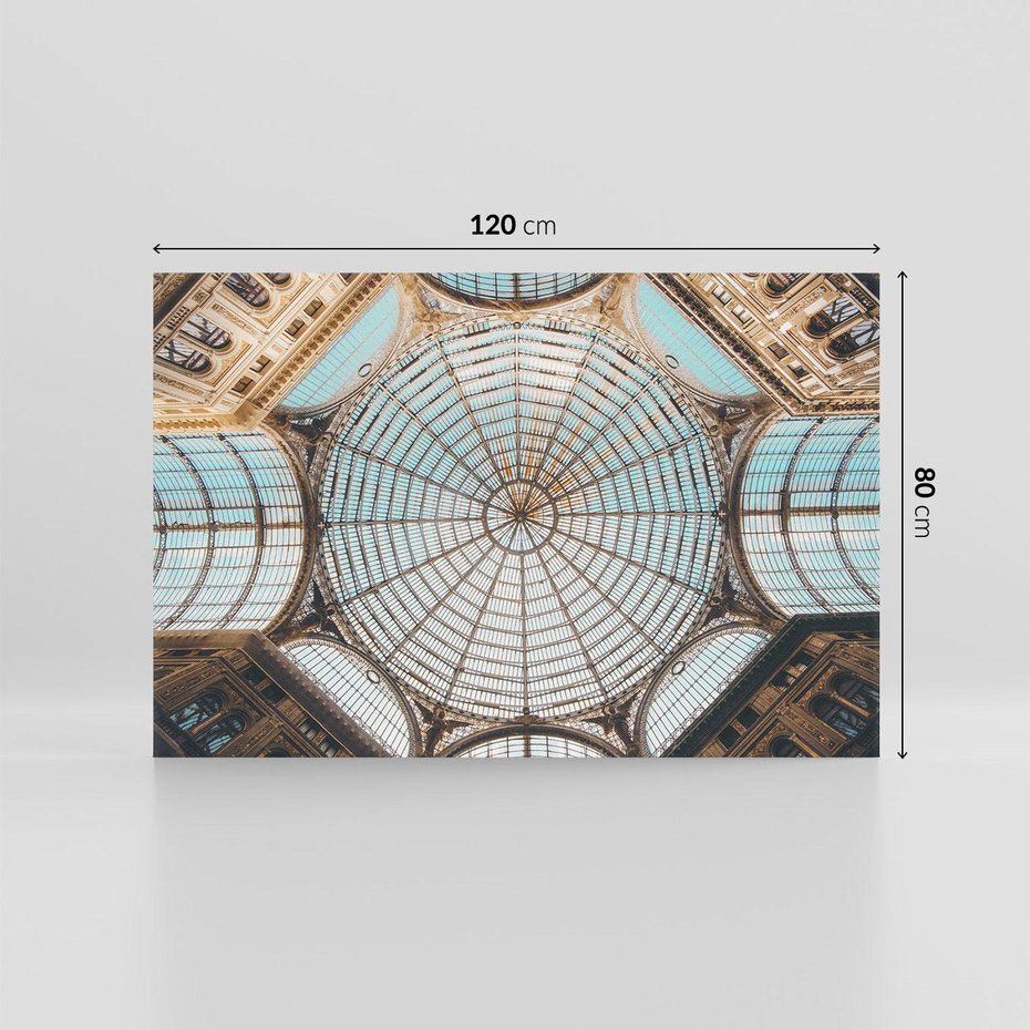 Obraz na płótnie 120x80 - Magia Sklepienia - sklepienie, szklany dach