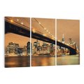 Obraz na płótnie 120x80 - magiczne połączenie miast - most, Nowy Jork