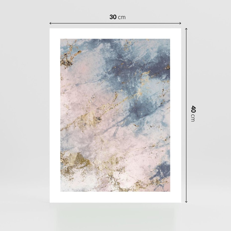 Plakat bez ramy 30x40 - Luksusowa Dekoracja - marmur, złoto