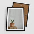 Plakat w ramie 50x70 - Kaktus w Doniczce - minimalizm, kaktur w doniczce - rama czarna