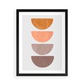 Plakat w ramie 50x70 - Minimalizm i Geometria - minimalistyczny obraz, mid-century styl - rama czarna