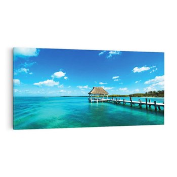 Obraz na płótnie 140x70 - Lazur na Plaży - plaża, lazur