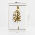 Obraz w ramie 50x70 - Ponadczasowy Urok - złote, liście - rama drewno