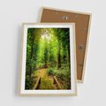 Plakat w ramie 50x70 - Współistnienie z naturą - drzewa, las - rama drewno