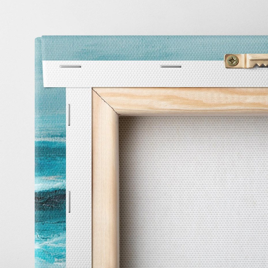 Obraz na płótnie 70x50 - Burza Nad Granatowym Oceanem - piękny marynistyczny obraz olejny, wzburzone ciemne morze