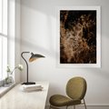 Plakat bez ramy 30x40 - Delikatne Detale - paprocie, brąz