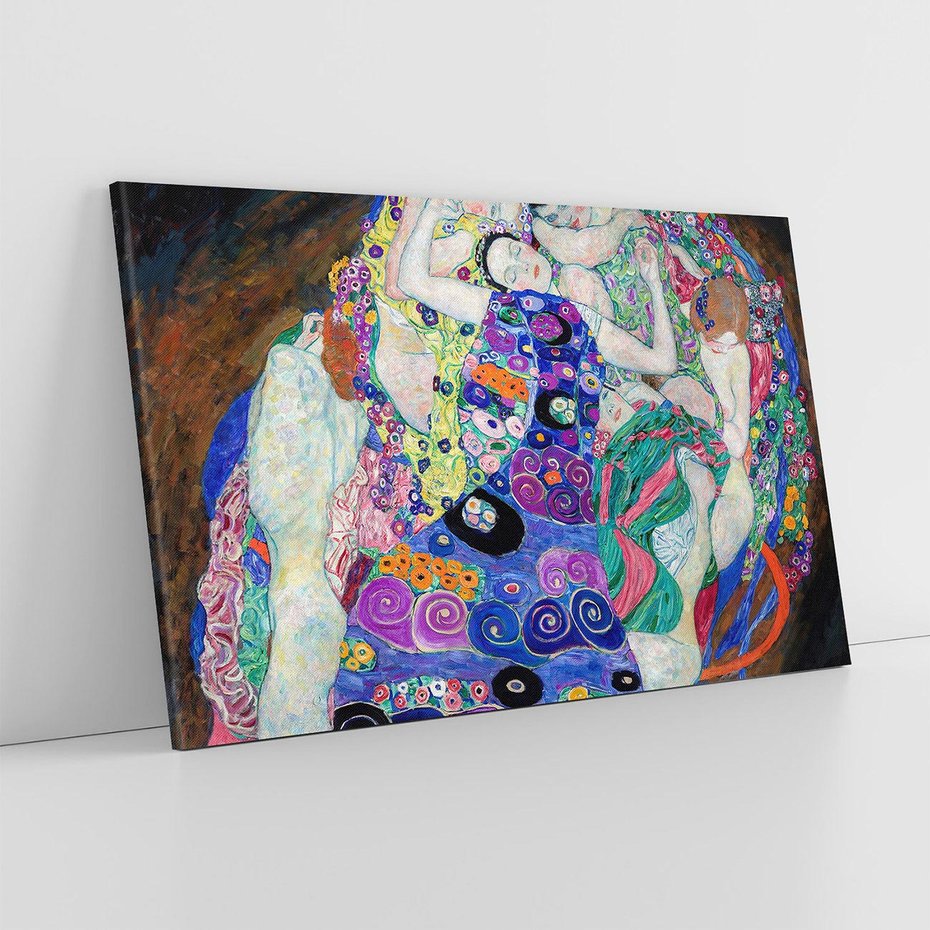 Obraz na płótnie 100x70 - "Dziewica" (1913) Gustav Klimt - Reprodukcja - reprodukcja, obraz na płótnie