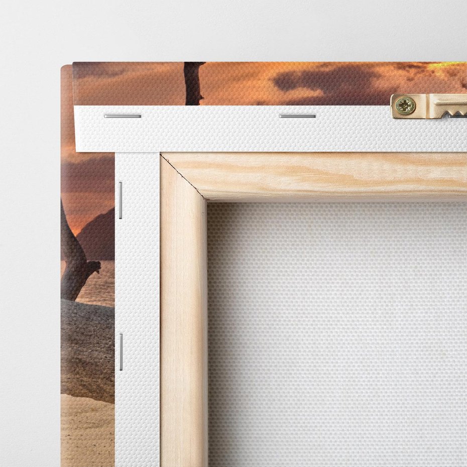 Obraz na płótnie 50x70 - Magia zachodu słońca nad morzem - plaża, morze