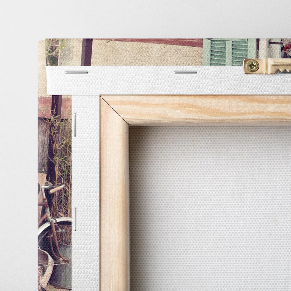 Obraz na płótnie 40x40 - Romantyczny rowerowy spacer po Prowansji - Prowansja, rower