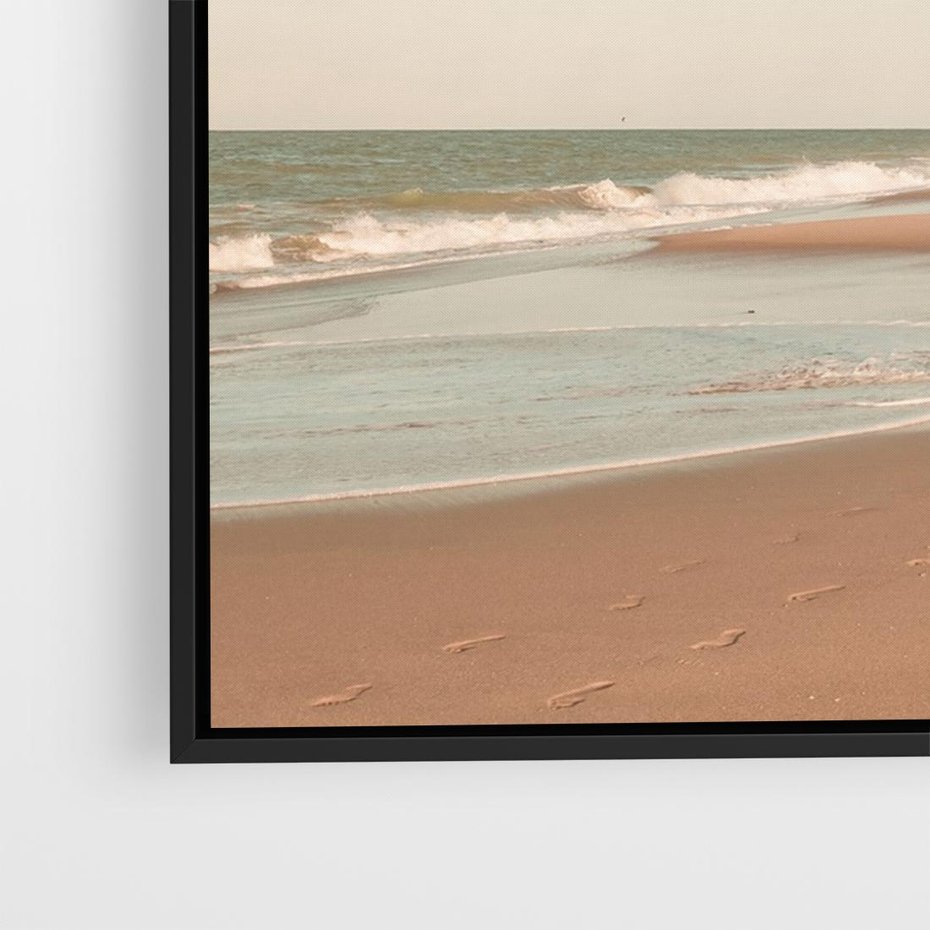 Obraz w ramie 70x50 - Ukojenie na Plaży - fotografia, rajska plaża - rama czarna