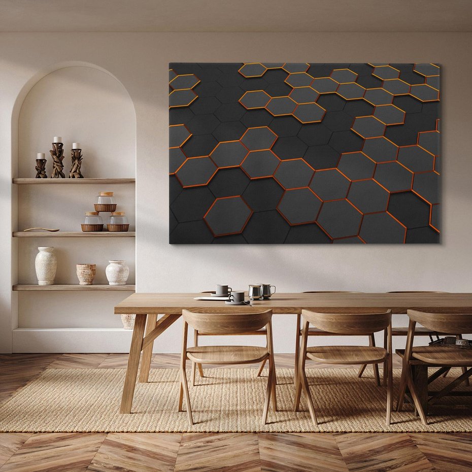 Obraz na płótnie 100x70 - Trójwymiarowa abstrakcja - 3D, abstrakcja