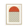 Plakat w ramie 30x40 - Abstrakcyjne Wzory na Plakacie - geometryczna sztuka, nowoczesny plakat - rama drewno
