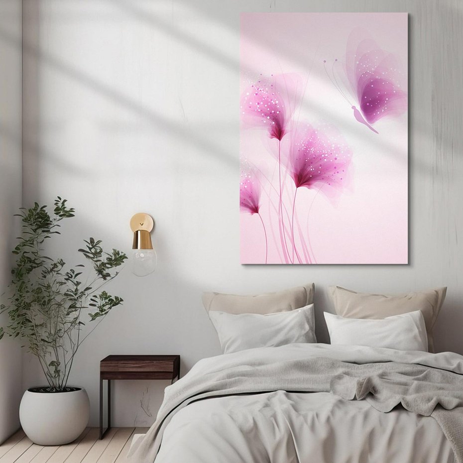 Obraz na płótnie 50x70 - Akwarelowe Kwiaty w Pastelach - kwiaty, akwarelowe