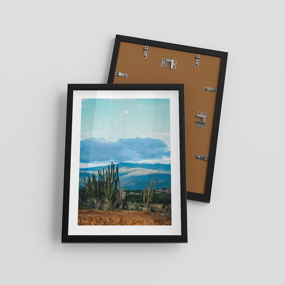 Plakat w ramie 30x40 - Malowniczy Pejzaż - pustynia, pejzaż - rama czarna