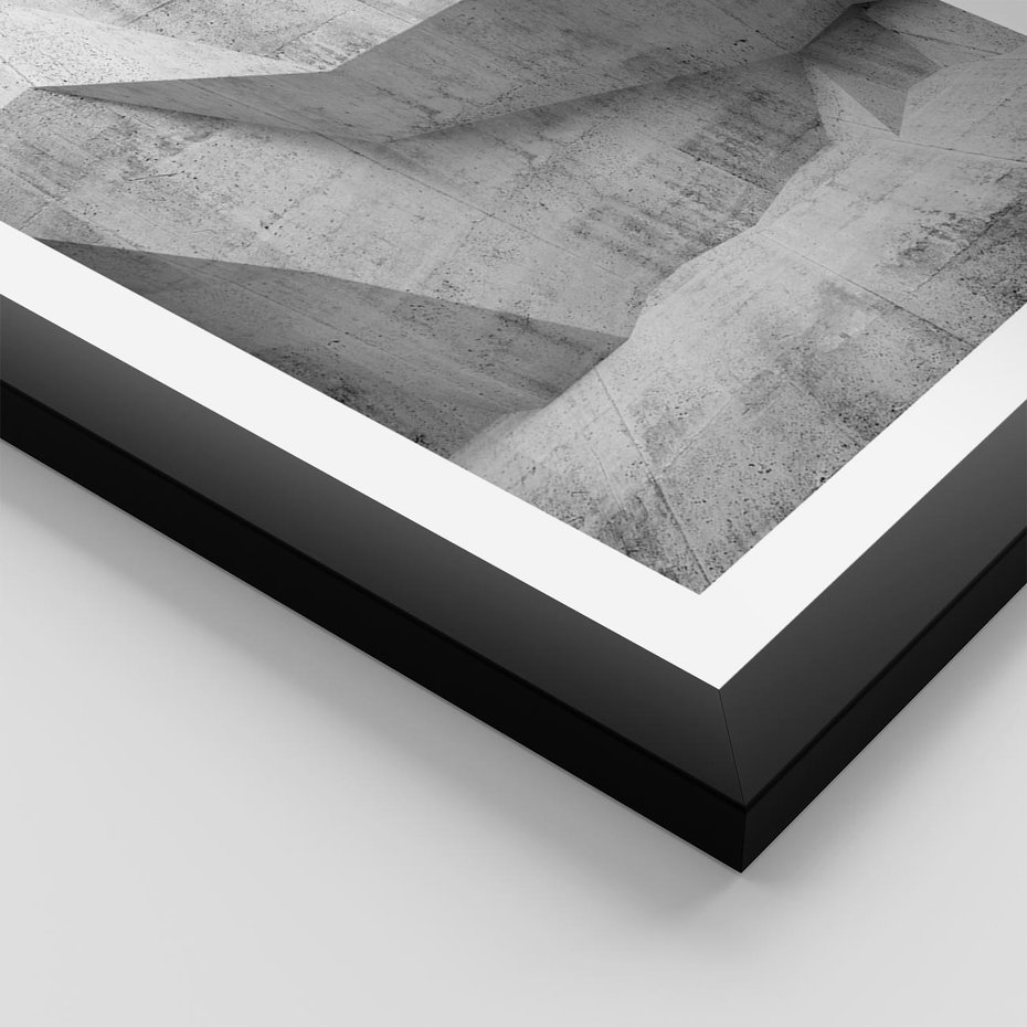 Plakat w ramie 50x70 - Geometryczna harmonia sztuki - geometria, sztuka - rama czarna