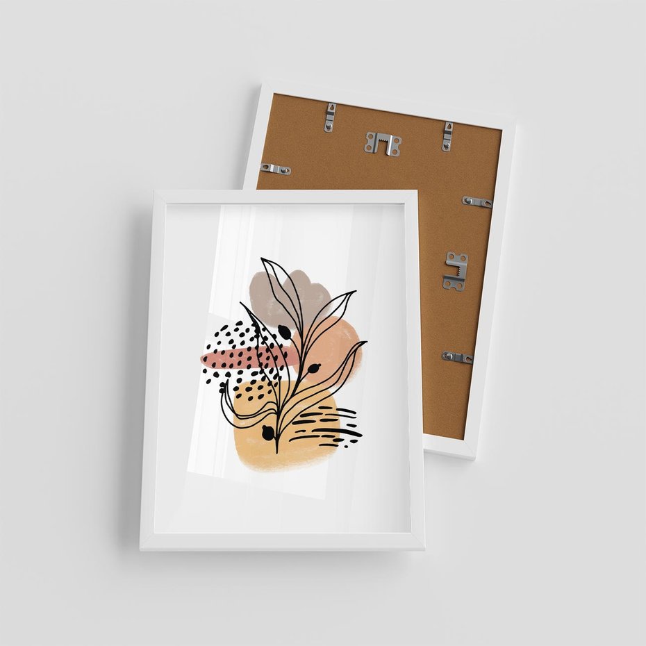 Plakat w ramie 30x40 - Rozkwitająca Innowacja - abstrakcja, sztuka nowoczesna - rama biała