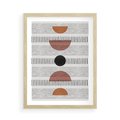 Plakat w ramie 50x70 - Plakat w Stylu Abstrakcji - geometryczna grafika, plakat - rama drewno