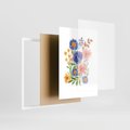 Plakat w ramie 30x40 - Migocące Widoki Kwiatów - akwarelowe polne kwiaty, minimalistyczny plakat - rama biała