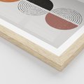 Plakat w ramie 50x70 - Eksperymenty z Geometrią - geometryczny plakat, sztuka nowoczesna - rama drewno