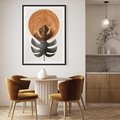 Plakat bez ramy 30x40 - Natura a Sztuka - liść monstery, czarna grafika