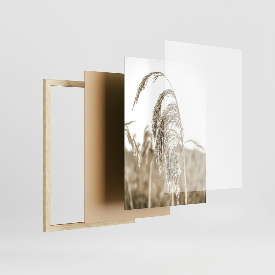 Zestaw obrazy w ramie 50x70 galeria - Chata, szopa, w, górach - rama drewno