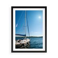 Plakat w ramie 50x70 - Wolność na Horyzoncie - żaglowiec, morze - rama czarna