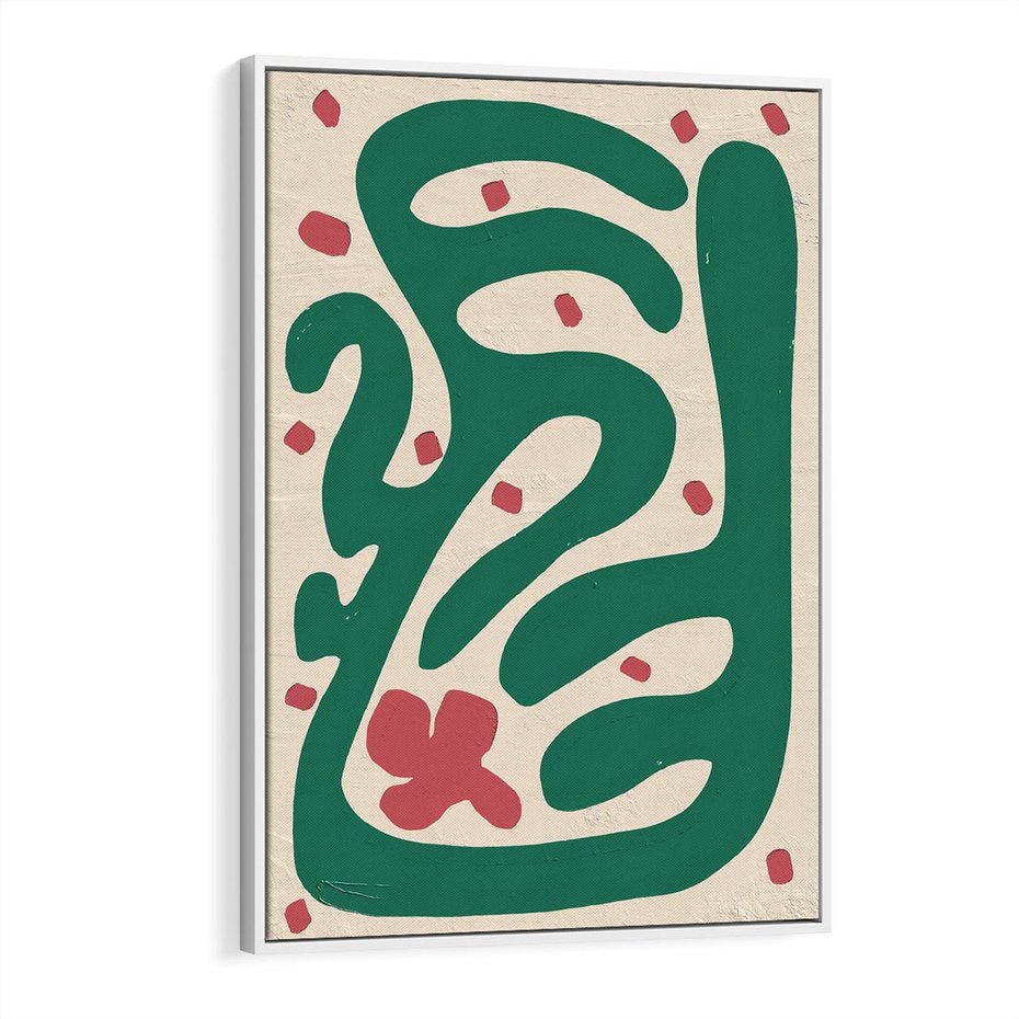 Obraz w ramie 80x120 - Boho Widoki - abstrakcyjny obraz, plakat - rama biała