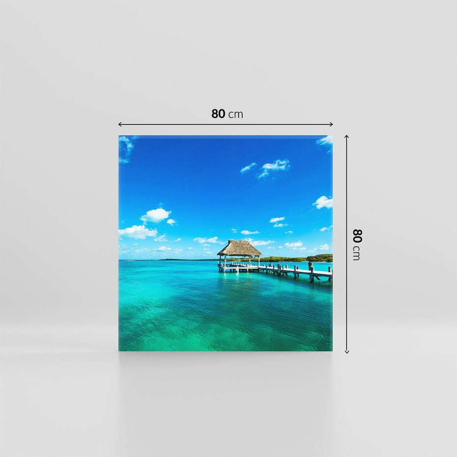 Obraz na płótnie 80x80 - Lazur na Plaży - plaża, lazur