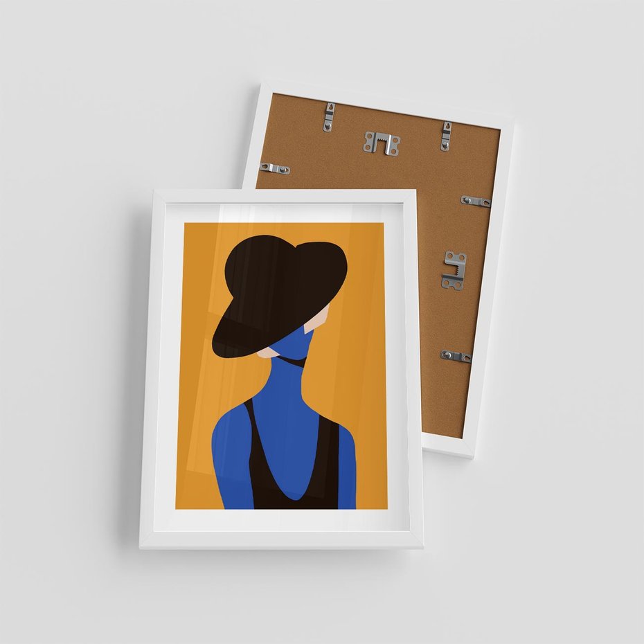 Plakat w ramie 30x40 - Zaklęte Zniknięcie - sztuka nowoczesna, plakat - rama biała