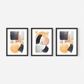 Zestaw obrazy w ramie 30x40 galeria - Abstrakcja, skandynawski, styl - rama czarna
