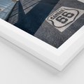 Plakat w ramie 30x40 - Kansas i Route 66 - Kansas, route 66 - rama biała