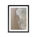 Plakat w ramie 30x40 - Fale Morza na Piasku - plaża, morze - rama czarna
