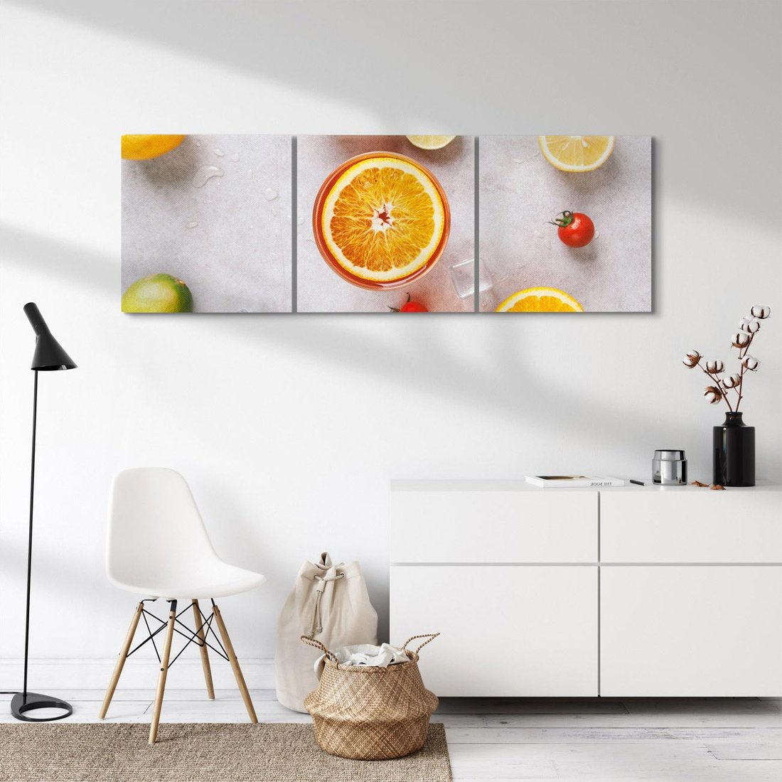 Obraz na płótnie 120x40 - Cytryny Pomarańczowy Zestaw - cytryny, pomarańcze